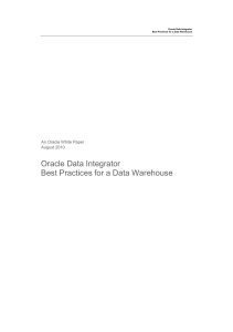 Oracle Data Integrator Best Practices for a Data Warehouse