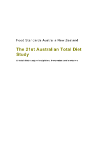 The 21st Australian Total Diet Study