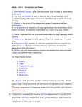 Notes: Unit 1 Ecosystems and Biomes