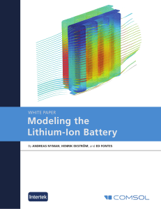 COMSOL White Paper : Modeling the Lithium