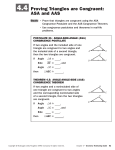 Proving Triangles are Congruent: ASA and AAS