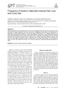 Frequency of Sodium Valproate-Induced Hair Loss and Curly Hair