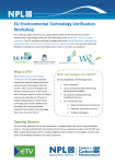 EU Environmental Technology Verification Workshop