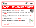 SAFE USE of MICROWAVE