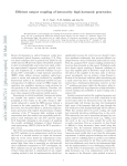 Efficient output coupling of intracavity high harmonic generation