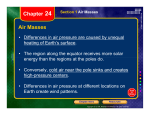Section 1 Air Masses Chapter 24 Air Masses