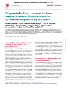 Drug-coated balloon treatment for lower extremity vascular disease