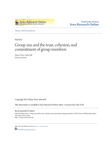 Group size and the trust, cohesion, and commitment of group members