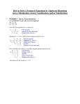 How to Solve a System of Equations by Algebraic Reasoning