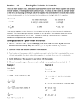 Section 2-5 Solving For Variables in Formulas Lecture