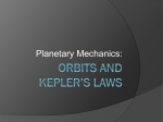 Orbits and Kepler`s Laws Lesson