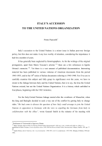 italy`s accession to the united nations organization