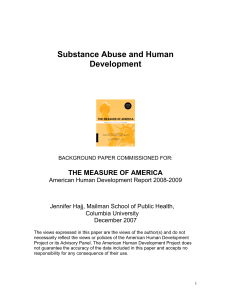 Substance Abuse and Human Development