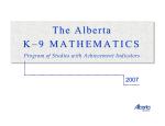 The Alberta K–9 Mathematics Program of Studies