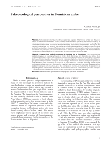 Palaeoecological perspectives in Dominican amber (PDF