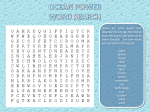 Ocean Power Factsheet and Word Search