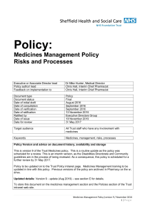 Medicines-Management.. - Sheffield Health and Social Care NHS