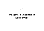 3.4 Marginal Functions in Economics