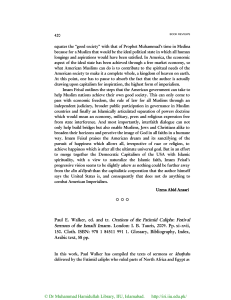 Paul E. Walker, ed. and tr. Orations of the Fatimid Caliphs: Festival