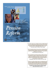 Pension Reform: Issues and Prospects for Non-Financial