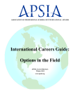 International Careers Guide: Options in the Field