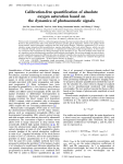 Calibration-free quantification of absolute oxygen