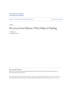 Recovery from Bulimia: What Helps in Healing