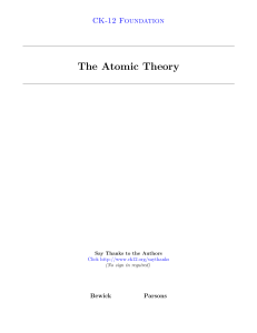 The Atomic Theory