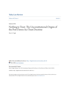 Nothing to Trust: The Unconstitutional Origins of the Post