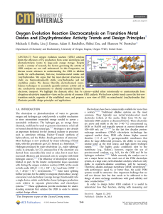 Oxygen Evolution Reaction Electrocatalysis on Transition Metal