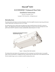 KX3HSMDKT Heat Sink Installation