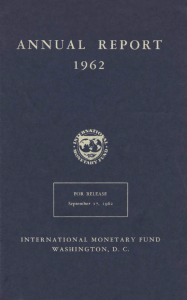 International Monetary Fund Annual Report 1962