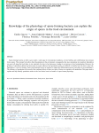 Knowledge of the physiology of spore