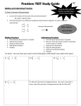 Fractions TEST Study Guide