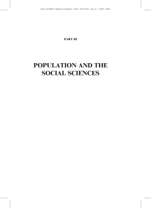 POPULATION AND THE SOCIAL SCIENCES