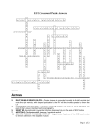 ECG Crossword Puzzle Answers