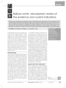 Balloon aortic valvuloplasty: review of the evidence and current
