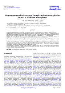 Inhomogeneous cloud coverage through the Coulomb explosion of