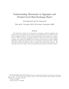 Understanding Movements in Aggregate and Product