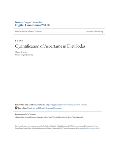 Quantification of Aspartame in Diet Sodas