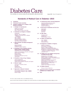 (ADA) Standards of Medical Care in Diabetes 2015