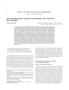 Nosocomial Respiratory Syncytial Virus Infections: The “Cold War