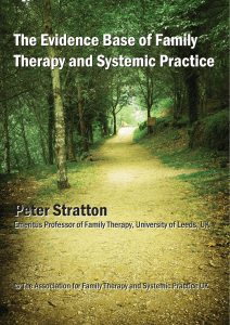 Evidence Base of Family Therapy and Systemic Practice
