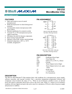 DS1232 MicroMonitor Chip