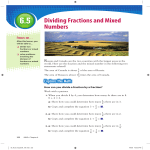 Dividing Fractions and Mixed Numbers