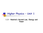 Newton`s 2nd Law, Energy and Power - physics-stk