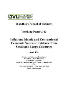 Inflation: Islamic and Conventional Economic Systems: Evidence