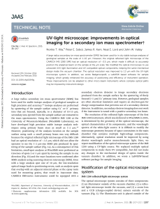 UV-light microscope: improvements in optical imaging for a