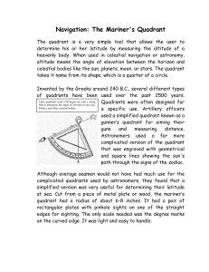 Navigation: The Mariner`s Quadrant