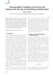 The population modeling of neuronal cell fractions for the use of